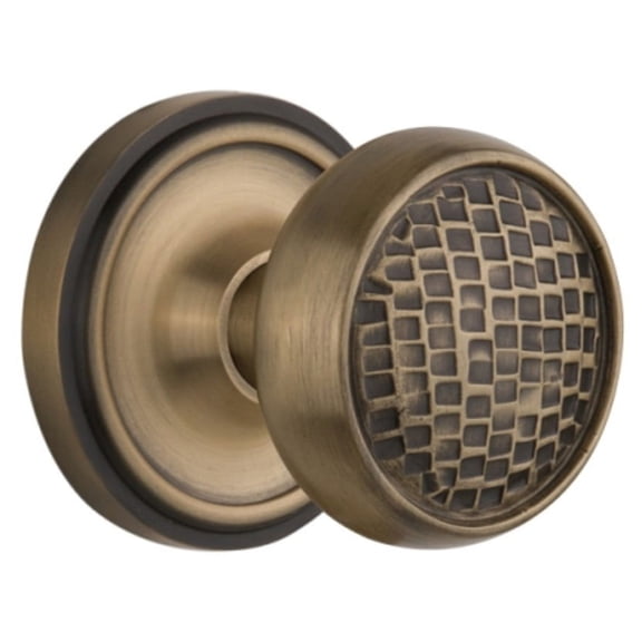 Nostalgic Warehouse Clacra_Psg_234_Nk Vintage Craftsman Solid Brass Passage Door Knob Set
