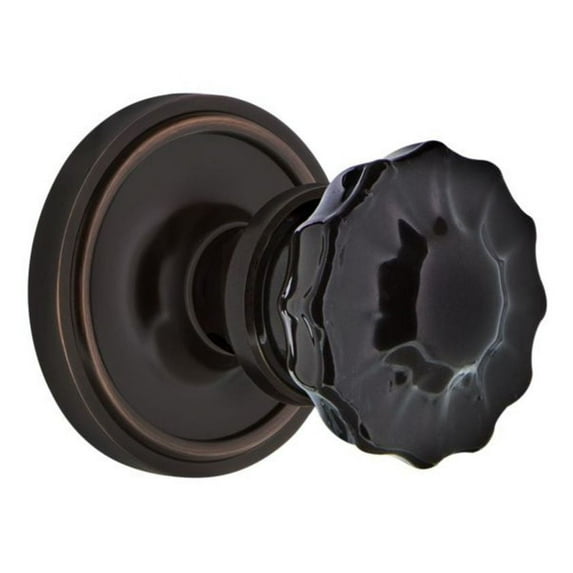 Nostalgic Warehouse Clacrb_Dd_Nk Classic Solid Brass Rose Dummy Door Knob Set - Bronze