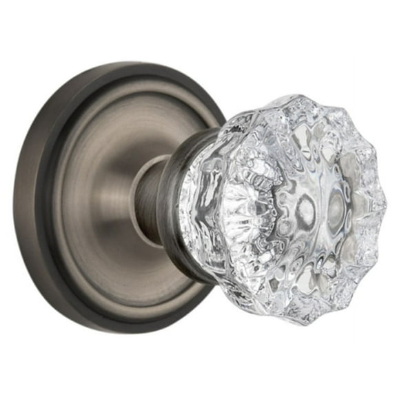 Nostalgic Warehouse Clacry_Psg_238_Nk Vintage Crystal Knob - Grey