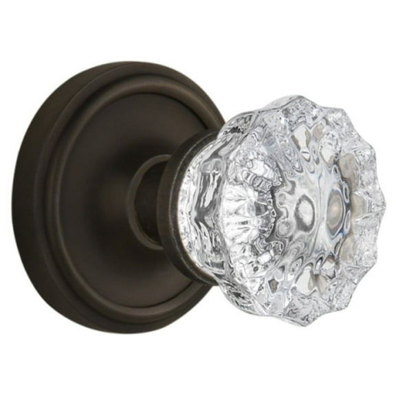 Nostalgic Warehouse Clacry_Sd_Nk Vintage Crystal Knob - Bronze