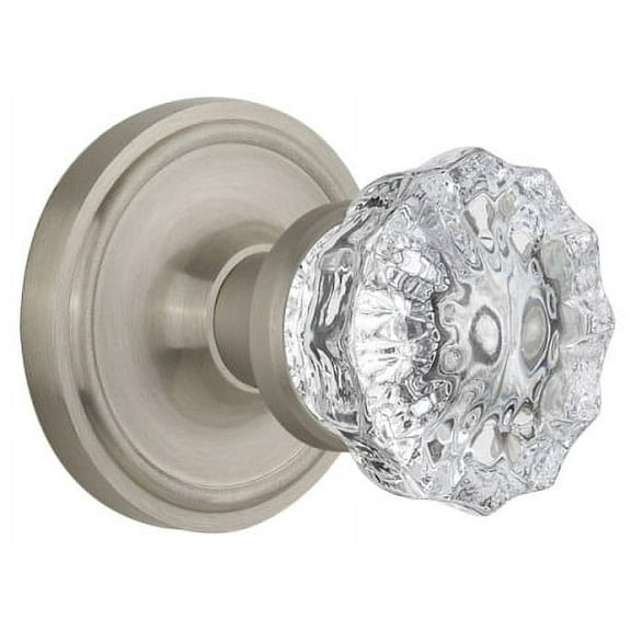 Nostalgic Warehouse Clacry_Sd_Nk Vintage Crystal Knob - Nickel