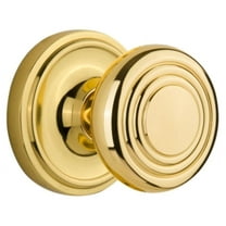 Nostalgic Warehouse Cladec_Prv_234_Nk Vintage Art Deco Solid Brass Privacy Door Knob Set -