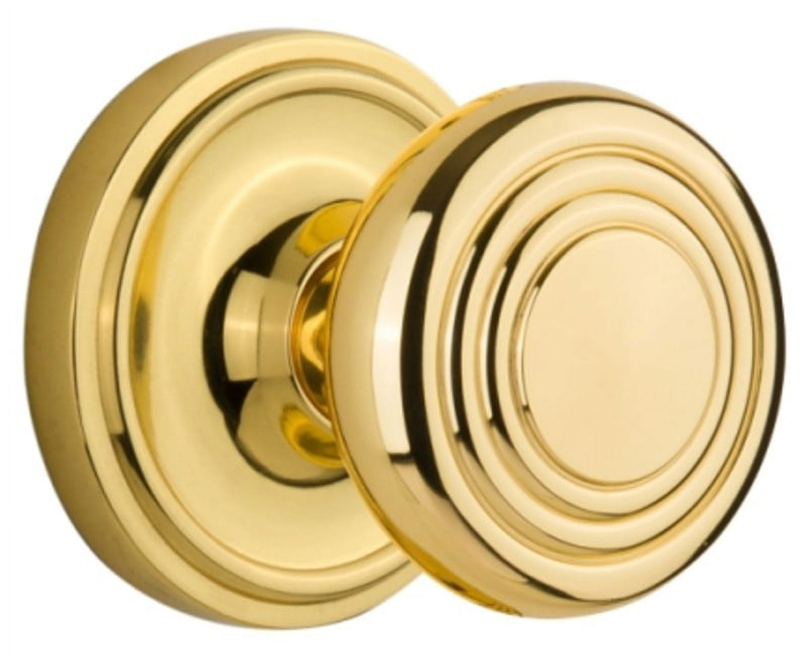 Unlacquered Brass Classic Privacy Door Knob Set