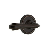 Nostalgic Warehouse Claflr_Psg_234_Nk_Lh Fleur Left Handed Passage Door Lever Set - Bronze