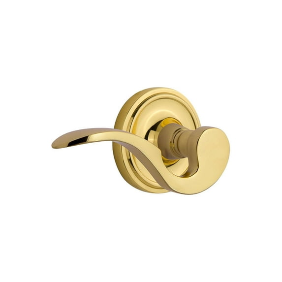 Nostalgic Warehouse Claman_Psg_238_Nk_Rh Manor Right Handed Passage Door Lever Set - Brass