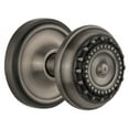 thumbnail image 1 of Nostalgic Warehouse Clamea_Dp_Nk Vintage Meadows Solid Brass Dummy Door Knob Set - Grey, 1 of 4