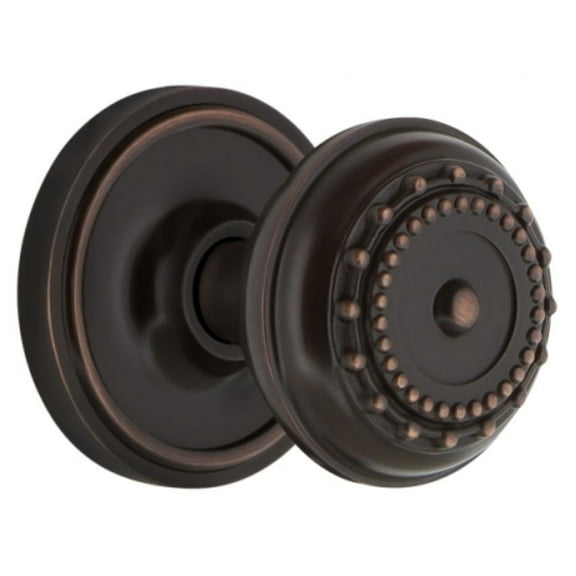 Nostalgic Warehouse Clamea_Prv_234_Nk Vintage Meadows Solid Brass Privacy Door Knob Set -