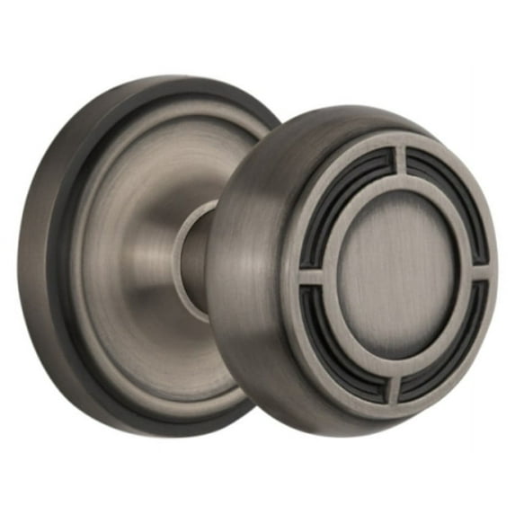 Nostalgic Warehouse Clamis_Prv_238_Nk Vintage Mission Solid Brass Privacy Door Knob Set -