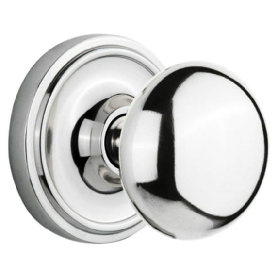 Nostalgic Warehouse Clanyk_Sd_Nk New York Solid Brass Single Dummy Door Knob - Chrome