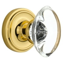 Nostalgic Warehouse Claocc_Sd_Nk Vintage Oval Egg Clear Crystal Single Dummy Door Knob -