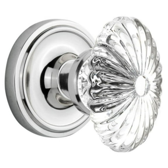 Nostalgic Warehouse Claofc_Dp_Nk Vintage Farmhouse Oval Egg Fluted Crystal Flower Dummy