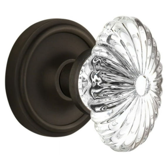 Nostalgic Warehouse Claofc_Prv_234_Nk Vintage Farmhouse Oval Egg Fluted Flower Crystal