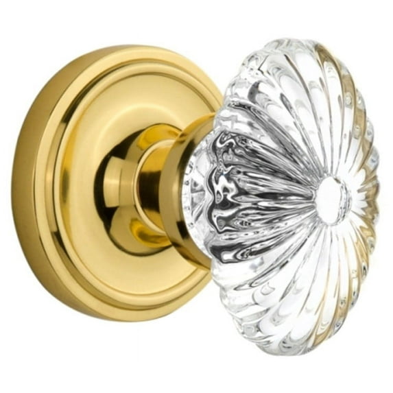 Nostalgic Warehouse Claofc_Prv_238_Nk Vintage Farmhouse Oval Egg Fluted Flower Crystal