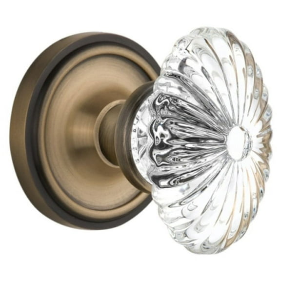 Nostalgic Warehouse Claofc_Psg_234_Nk Vintage Farmhouse Oval Egg Fluted Crystal Flower