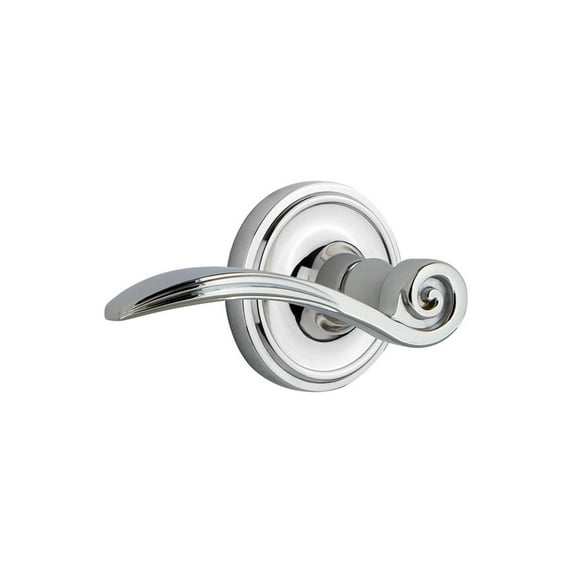 Nostalgic Warehouse Claswn_Psg_234_Nk_Lh Swan Left Handed Passage Door Lever Set - Chrome