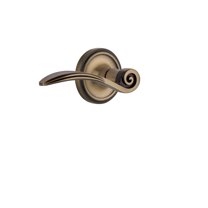 Nostalgic Warehouse Claswn_Psg_238_Nk_Lh Swan Left Handed Passage Door Lever Set - Brass