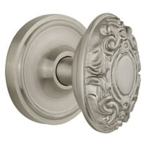 Nostalgic Warehouse Clavic_Dp_Nk Old World Victorian Oval Dummy Door Knob Set - Nickel