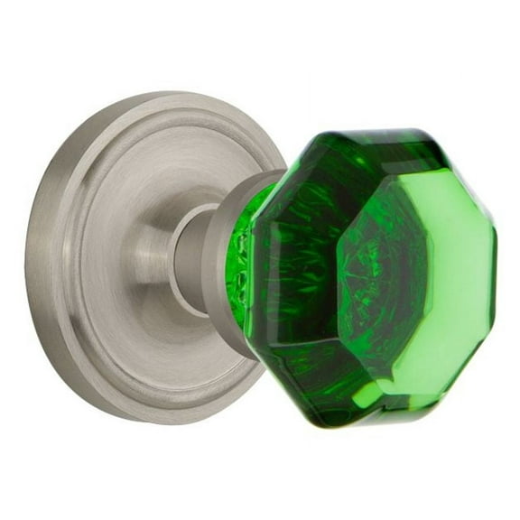 Nostalgic Warehouse Clawae_Dd_Nk Classic Solid Brass Rose Dummy Door Knob Set - Nickel