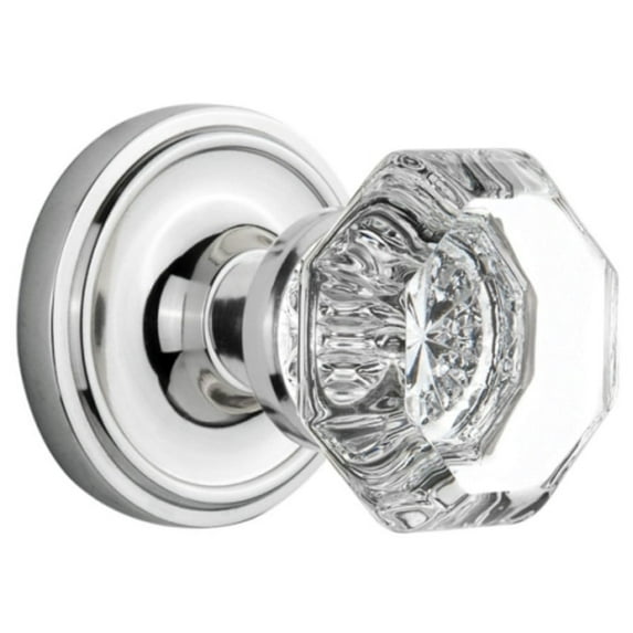 Nostalgic Warehouse Clawal_Dp_Nk Vintage Luxe Waldorf Lead Crystal Octagon Dummy Door Knob