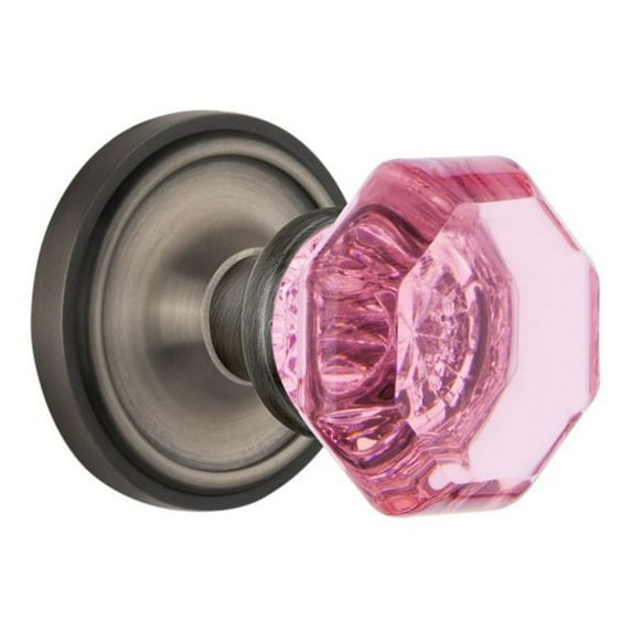Nostalgic Warehouse Clawap_Dd_Nk Classic Solid Brass Rose Dummy Door Knob Set - Grey