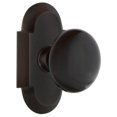 thumbnail image 1 of Nostalgic Warehouse Cotblk_Psg_238_Nk Black Porcelain Solid Brass Passage Door Knob Set -, 1 of 1