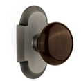 thumbnail image 1 of Nostalgic Warehouse Cotbrn_Prv_234_Nk Brown Porcelain Solid Brass Privacy Door Knob Set -, 1 of 7