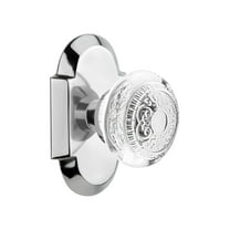Nostalgic Warehouse Cotced_Sd_Nk Vintage Crystal Egg And Dart Single Dummy Door Knob -