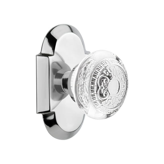 Nostalgic Warehouse Cotced_Sd_Nk Vintage Crystal Egg And Dart Single Dummy Door Knob -
