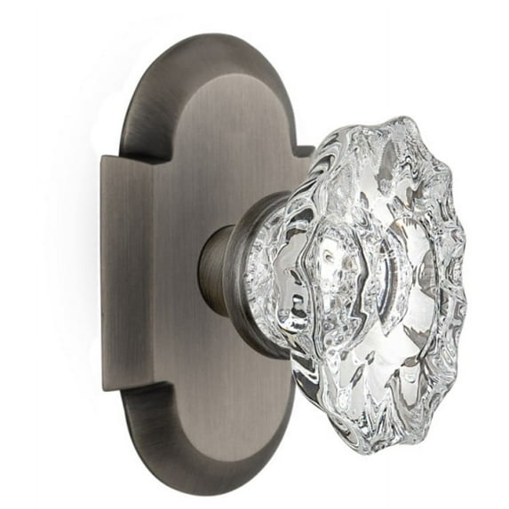 Nostalgic Warehouse Cotcha_Psg_234_Nk Vintage Chateau Fluted Crystal Passage Door Knob Set