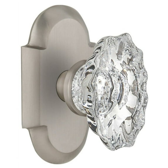 Nostalgic Warehouse Cotcha_Prv_234_Nk Vintage Chateau Fluted Crystal Privacy Door Knob Set