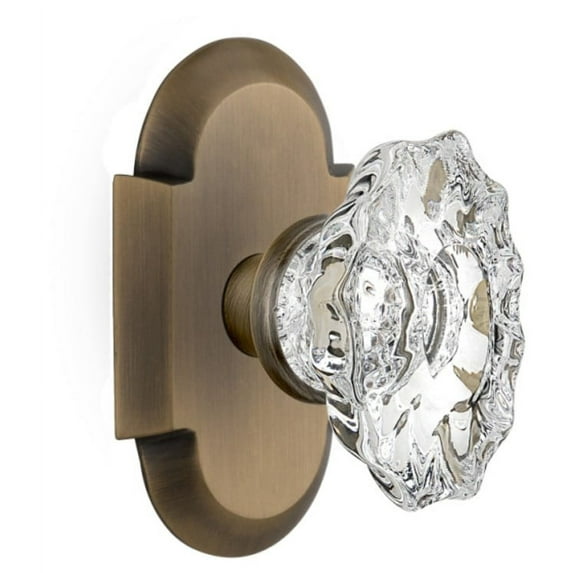 Nostalgic Warehouse Cotcha_Psg_238_Nk Vintage Chateau Fluted Crystal Passage Door Knob Set