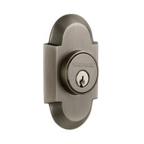 Nostalgic Warehouse Cotcot_2Cyl_238_Na Cottage Solid Brass Double Cylinder Deadbolt - Grey