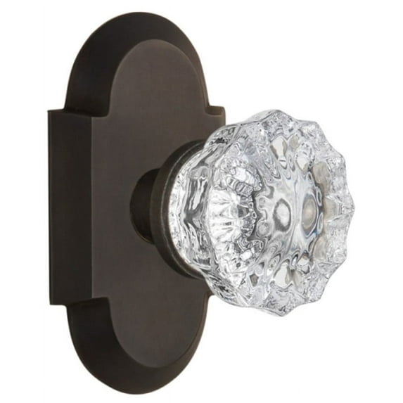 Nostalgic Warehouse Cotcry_Psg_238_Nk Vintage Crystal Passage Door Knob Set - Bronze