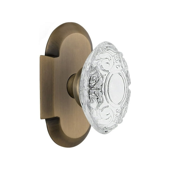 Nostalgic Warehouse Cotcvi_Sd_Nk Vintage Crystal Victorian Single Dummy Door Knob - Brass