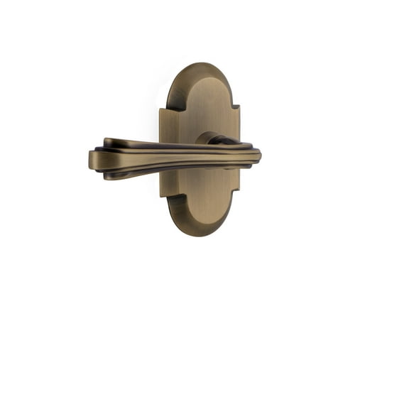 Nostalgic Warehouse Cotflr_Dd_Nk Fleur Non-Turning Two-Sided Lever Set - Brass