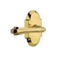 thumbnail image 1 of Nostalgic Warehouse Cotflr_Prv_238_Nk_Rh Fleur Right Handed Privacy Door Lever Set - Brass, 1 of 1