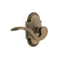thumbnail image 1 of Nostalgic Warehouse Cotman_Prv_234_Nk_Rh Manor Right Handed Privacy Door Lever Set - Brass, 1 of 1