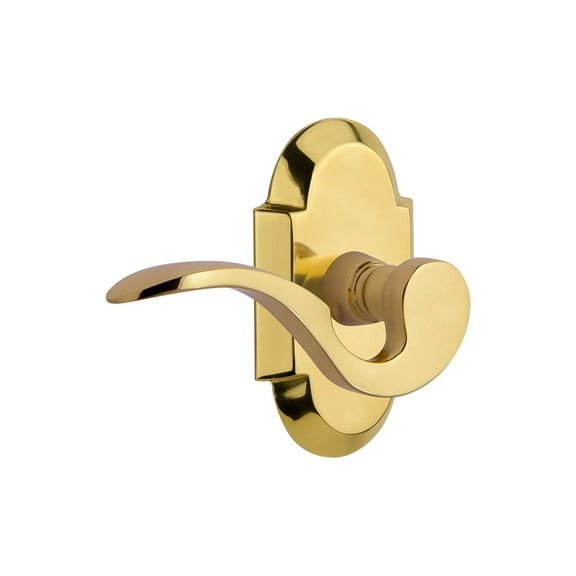 Nostalgic Warehouse Cotman_Psg_238_Nk_Lh Manor Left Handed Passage Door Lever Set - Brass