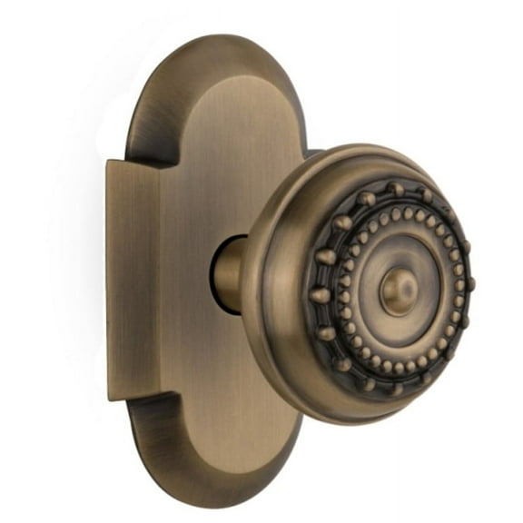 Nostalgic Warehouse Cotmea_Prv_234_Nk Vintage Meadows Solid Brass Privacy Door Knob Set -