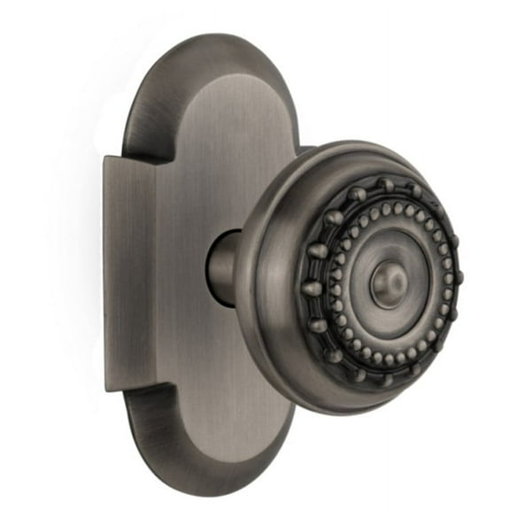 Nostalgic Warehouse Cotmea_Sd_Nk Vintage Meadows Solid Brass Single Dummy Door Knob - Grey