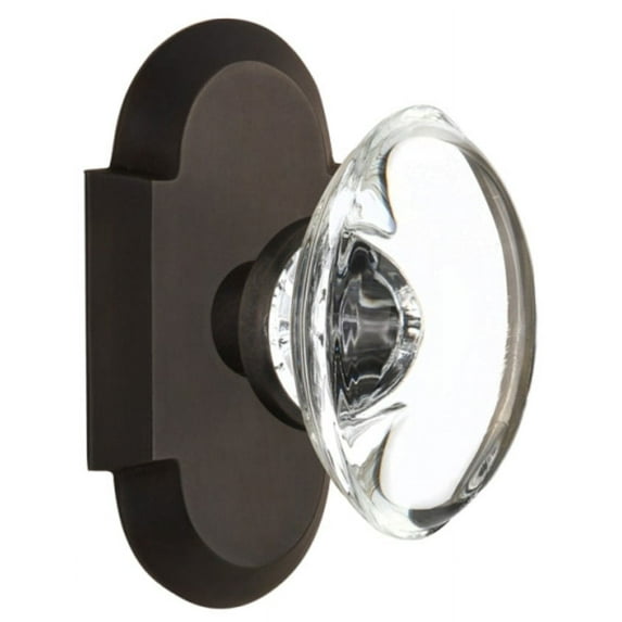 Nostalgic Warehouse Cotocc_Psg_238_Nk Vintage Oval Clear Crystal Passage Door Knob Set -