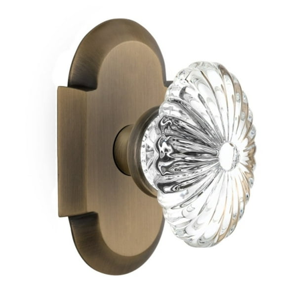 Nostalgic Warehouse Cotofc_Psg_234_Nk Vintage Farmhouse Oval Fluted Crystal Flower Passage