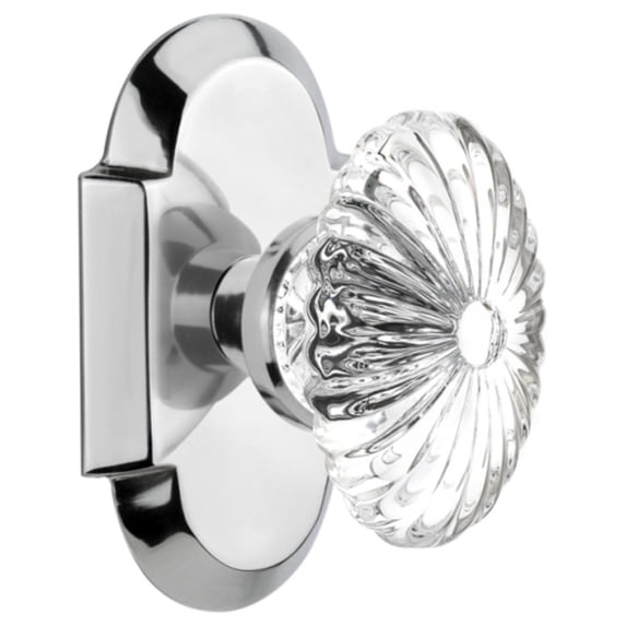 Nostalgic Warehouse Cotofc_Psg_238_Nk Vintage Farmhouse Oval Fluted Crystal Flower Passage