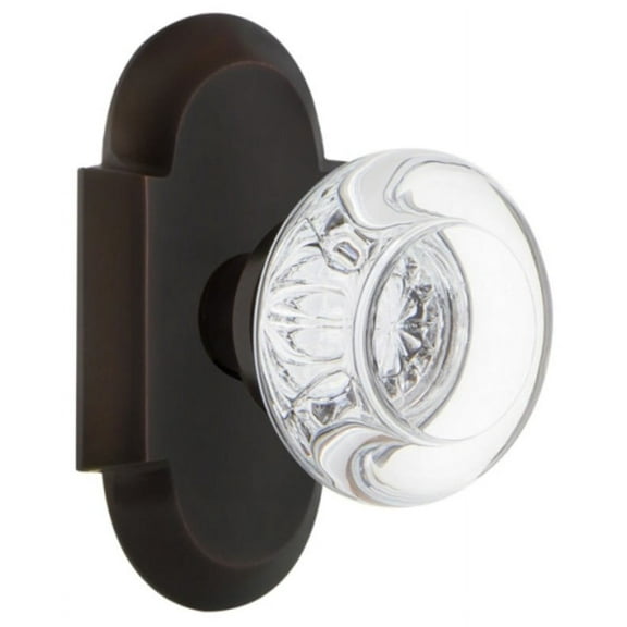 Nostalgic Warehouse Cotrcc_Psg_238_Nk Round Clear Crystal Solid Brass Passage Door Knob