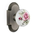 thumbnail image 1 of Nostalgic Warehouse Cotros_Dp_Nk Vintage Porcelain Painted Rose Dummy Door Knob Set - Grey, 1 of 1
