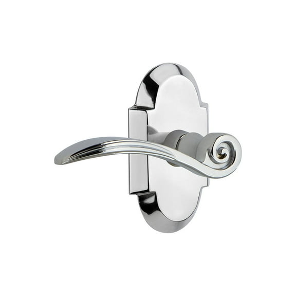 Nostalgic Warehouse Cotswn_Prv_234_Nk_Lh Swan Left Handed Privacy Door Lever Set - Chrome