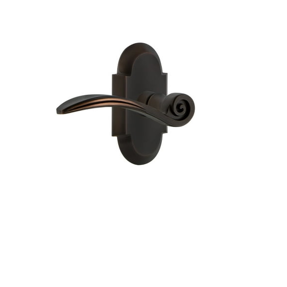 Nostalgic Warehouse Cotswn_Psg_234_Nk_Lh Swan Left Handed Passage Door Lever Set - Bronze
