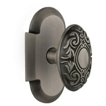 Nostalgic Warehouse Cotvic_Prv_234_Nk Victorian Solid Brass Privacy Door Knob Set - Grey