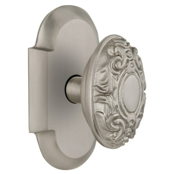 Nostalgic Warehouse Cotvic_Psg_238_Nk Victorian Solid Brass Passage Door Knob Set - Nickel