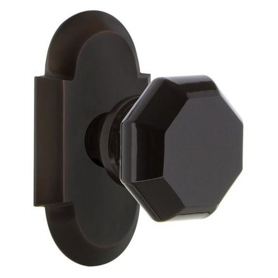 Nostalgic Warehouse Cotwab_Dd_Nk Cottage Solid Brass Rose Dummy Door Knob Set - Bronze